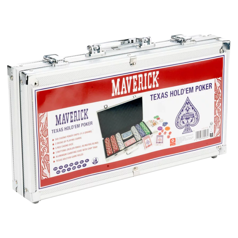 Malette De Poker Maverick Texas Hold'Em - 300 Jetons Et 2 Jeux De Cartes