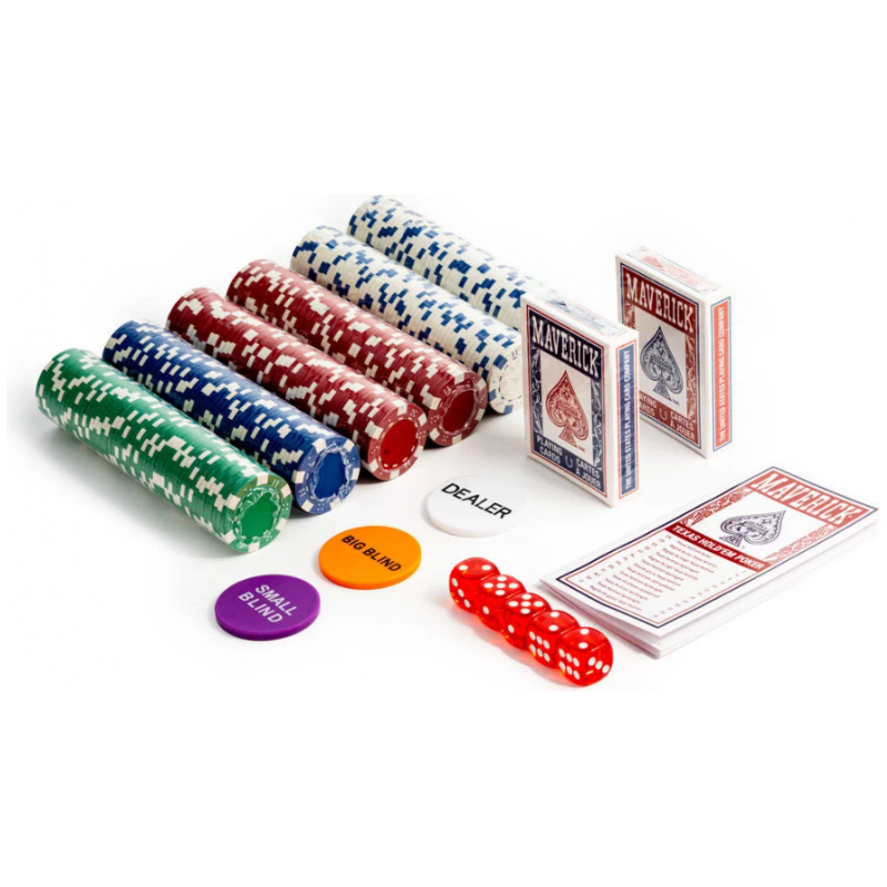 Malette De Poker Maverick Texas Hold'Em - 300 Jetons Et 2 Jeux De Cartes
