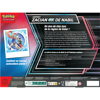 Pokémon : Coffret ex Mars Zacian-ex de Nabil