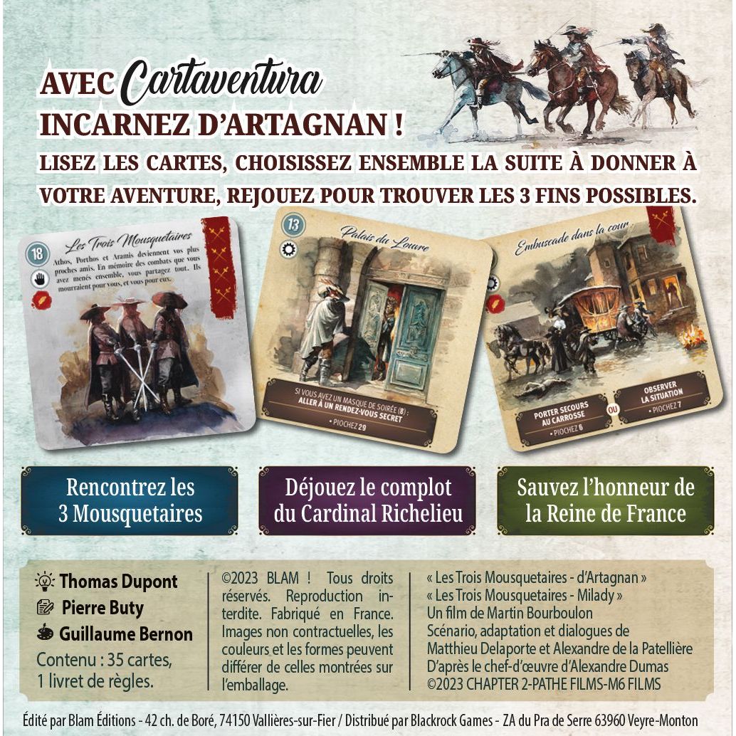 Cartaventura : Les trois mousquetaires