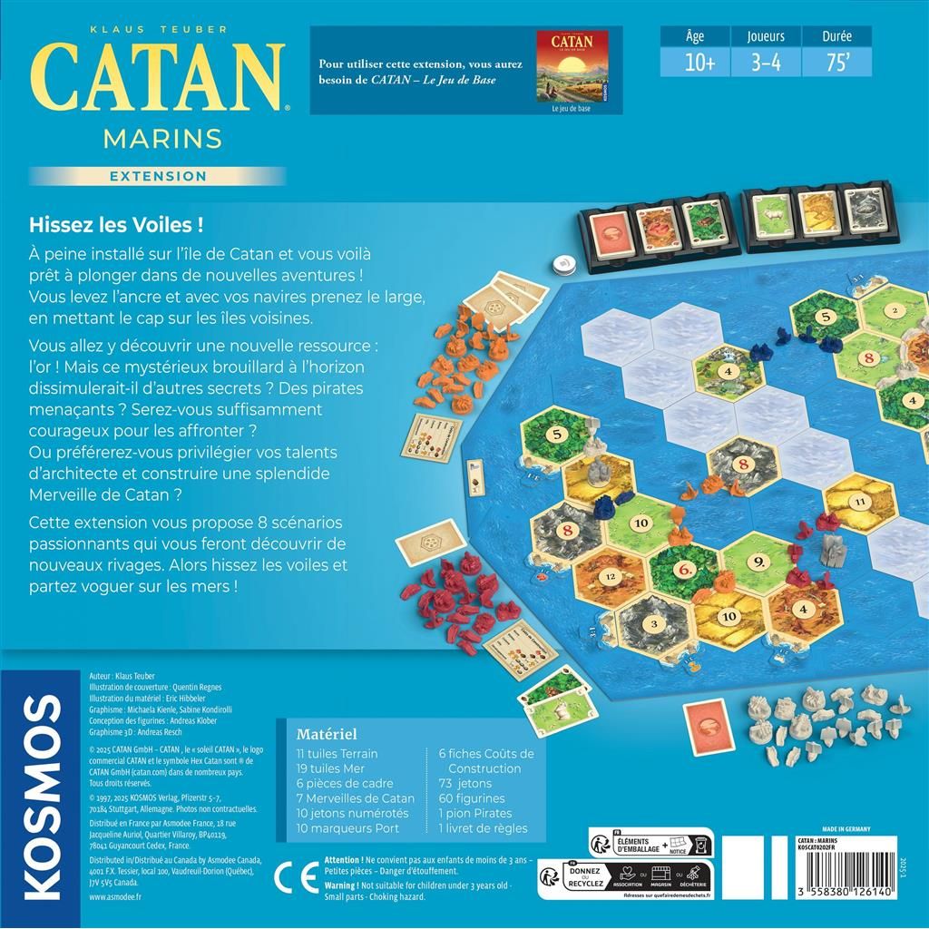 jeu de société catan marins extension