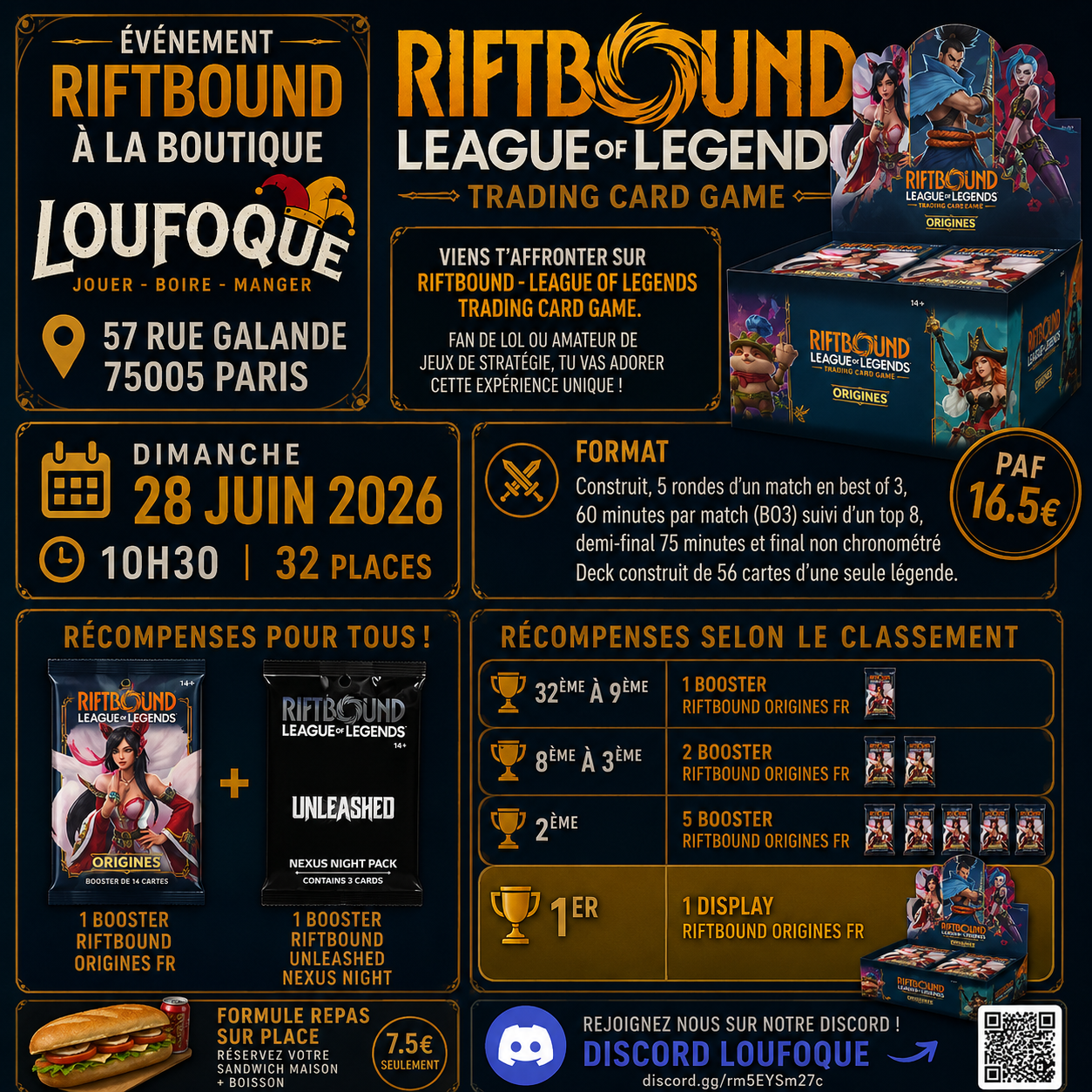 Riftbound Win a Box Clash Loufoque - 32 joueurs