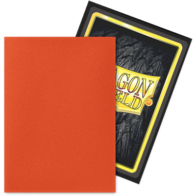 Sleeves Format Standard Dragon Shield - Dos Mat Ambre - Boîte de 50