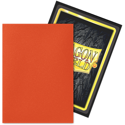 Sleeves Format Standard Dragon Shield - Dos Mat Ambre - Boîte de 50