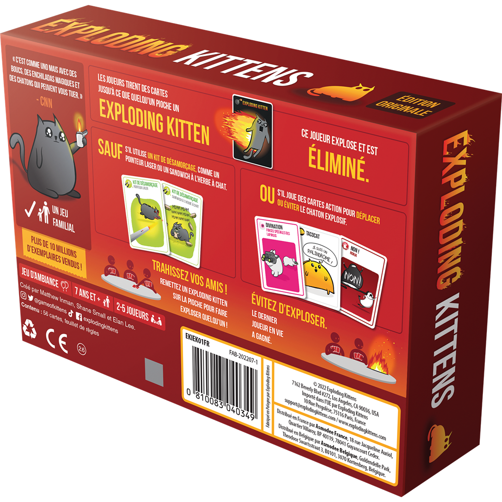 jeu de cartes exploding kittens