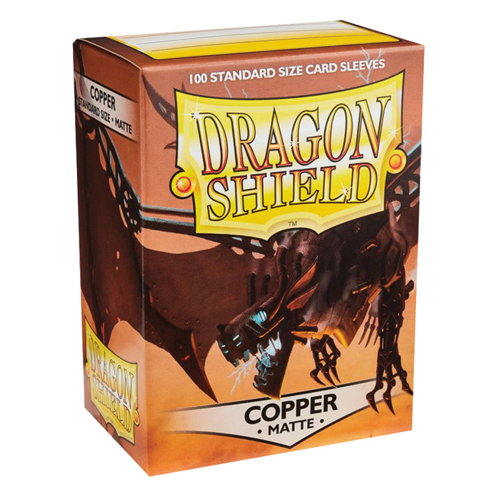 Sleeves Format Standard Dragon Shield - Dos Mat Cuivre - Boîte de 50
