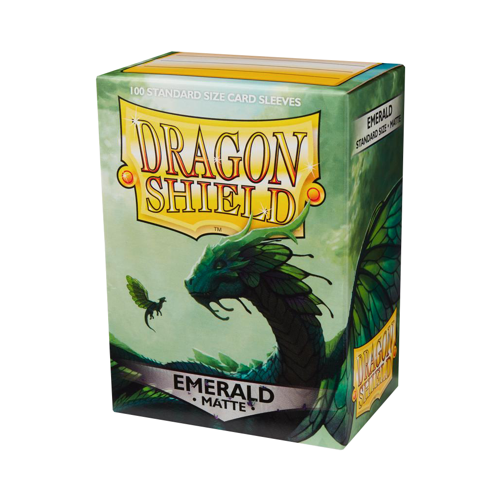 Sleeves Format Standard Dragon Shield - Dos Mat Emeraude - Boîte de 50