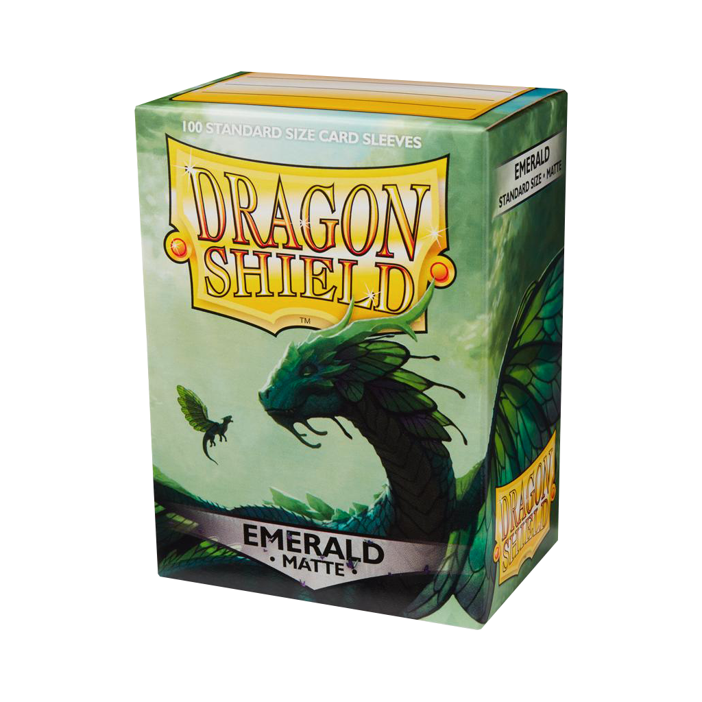 Sleeves Format Standard Dragon Shield - Dos Mat Emeraude - Boîte de 50