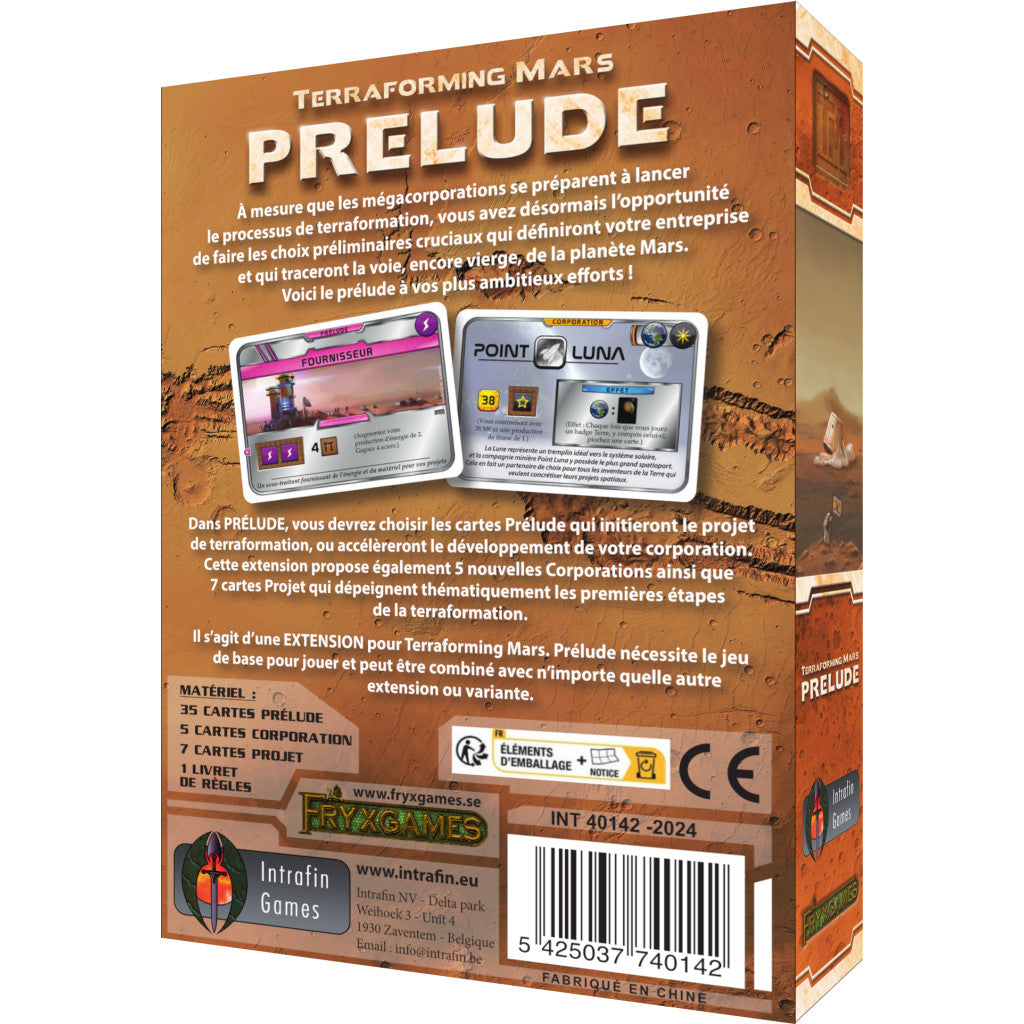Terraforming Mars - Extension : Prelude