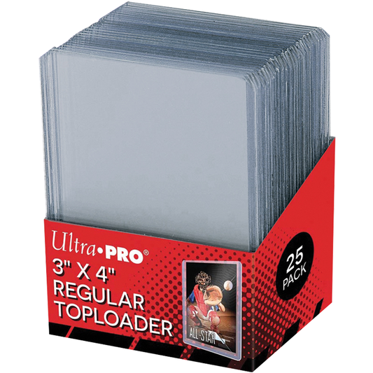 Protège-cartes Ultra PRO : 25 Toploader Regular Transparents