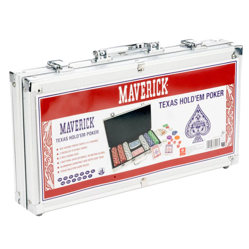 Malette De Poker Maverick Texas Hold'Em - 300 Jetons Et 2 Jeux De Cartes