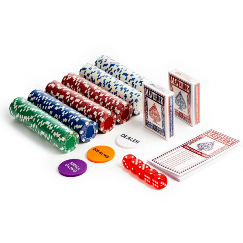 Malette De Poker Maverick Texas Hold'Em - 300 Jetons Et 2 Jeux De Cartes