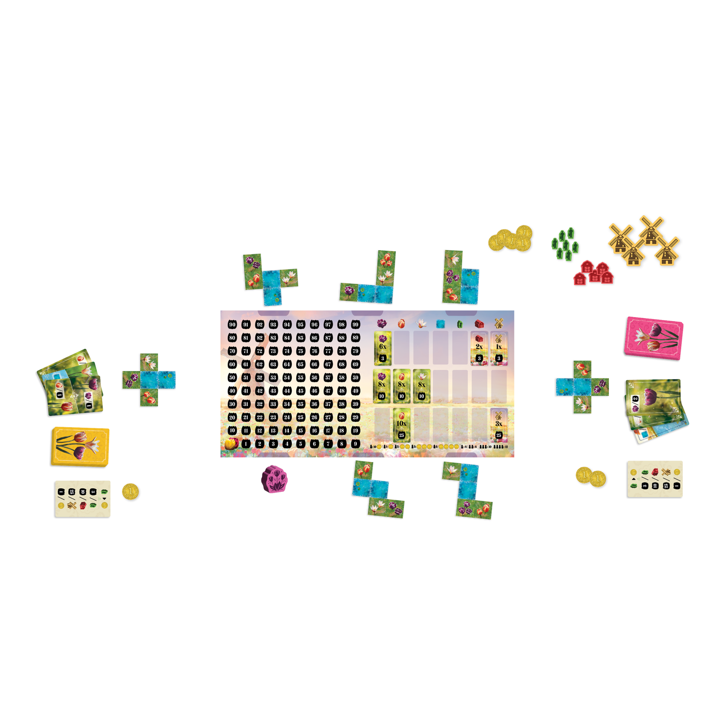 jeu de tuiles frosted blooms