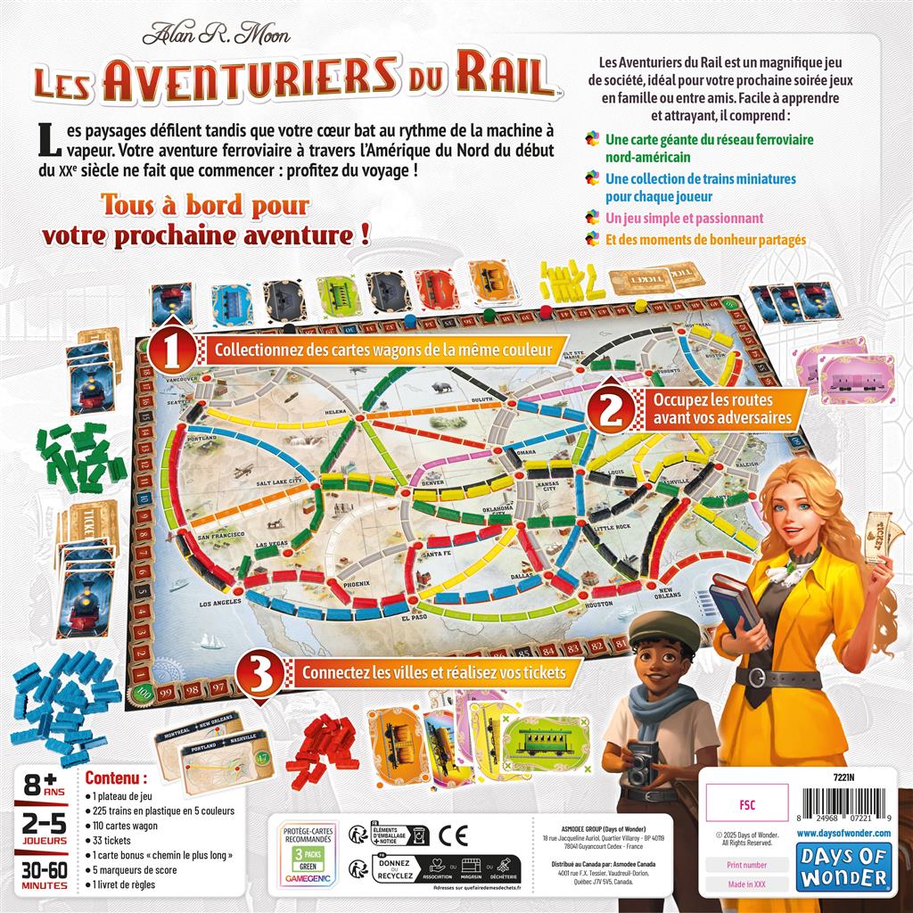 jeu de société les aventuriers du rail