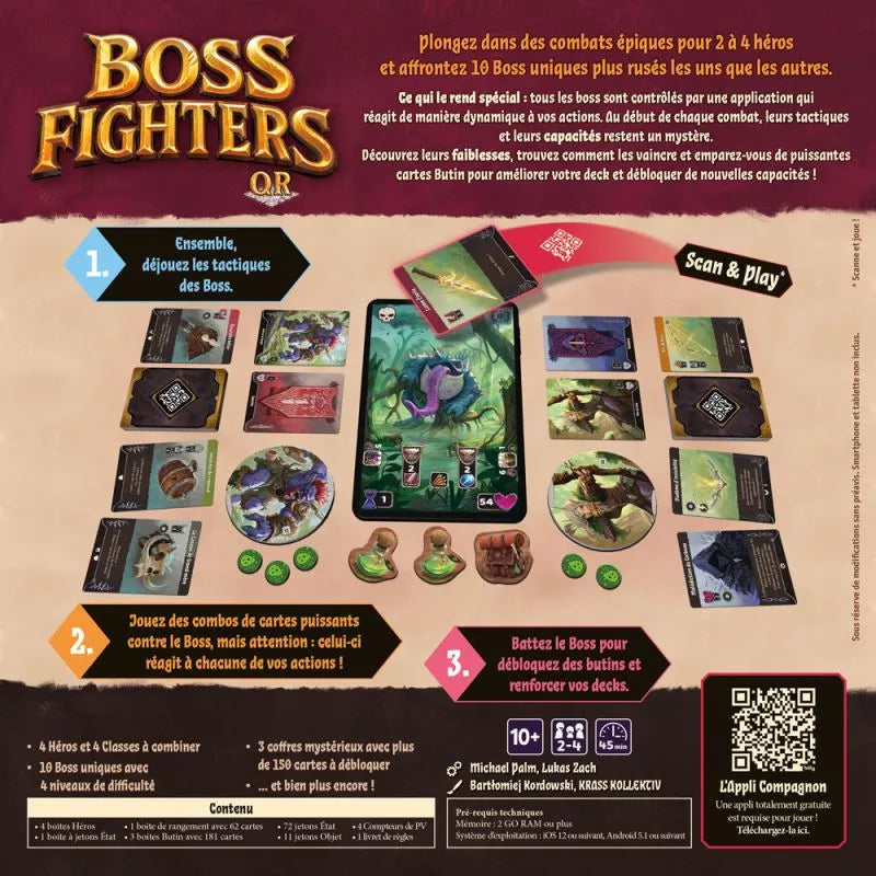 jeu de société coopératif boss fighters qr