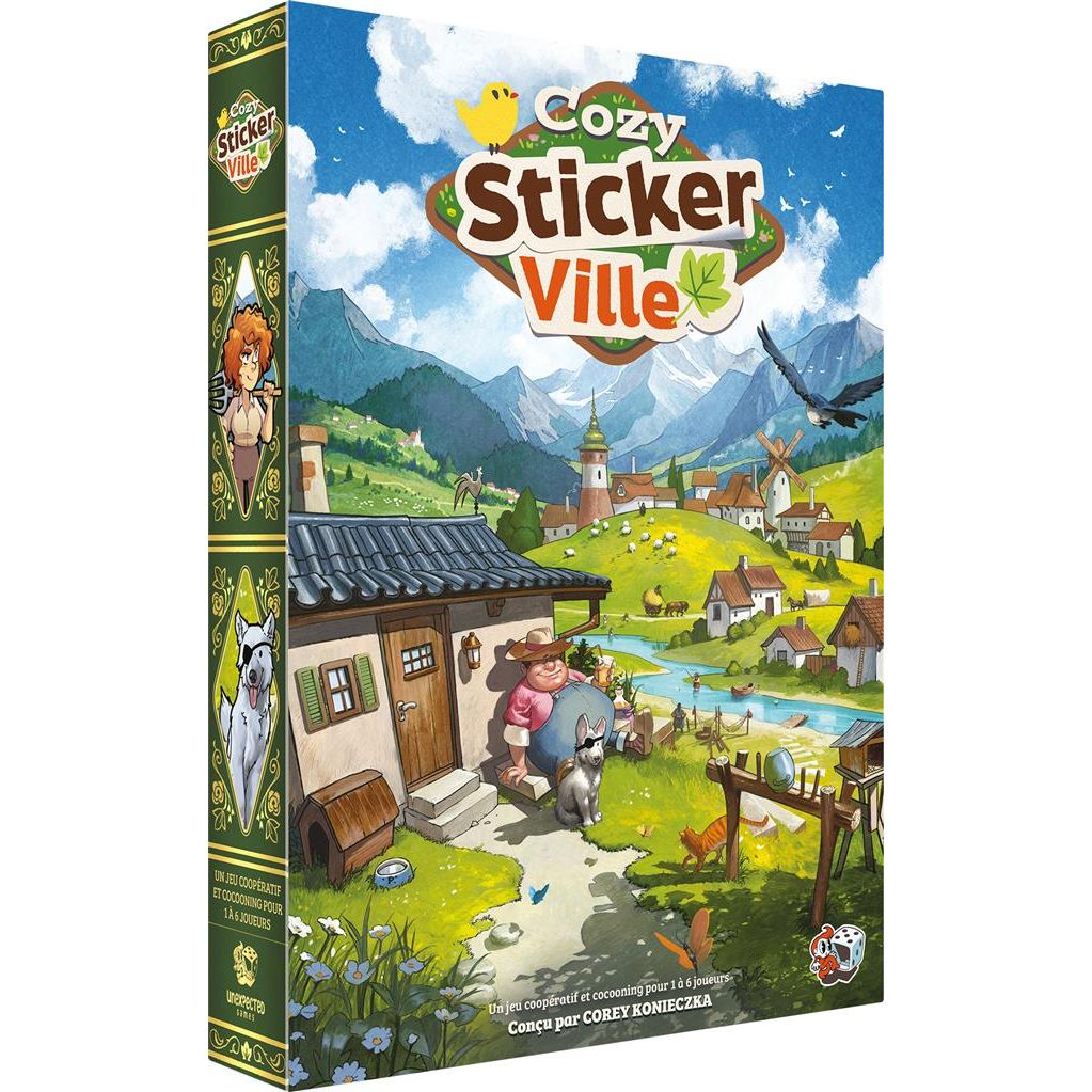 jeu de société cozy sticker ville
