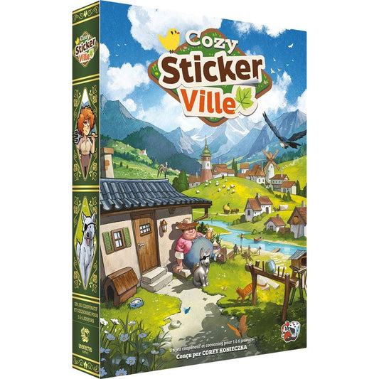 jeu de société cozy sticker ville
