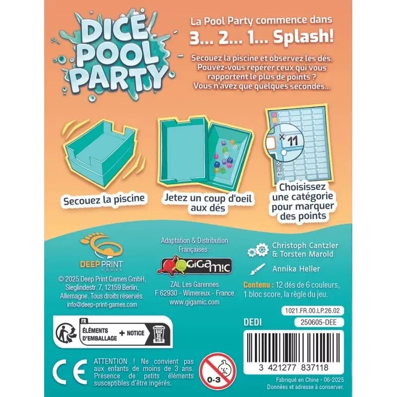 jeu de société dice pool party