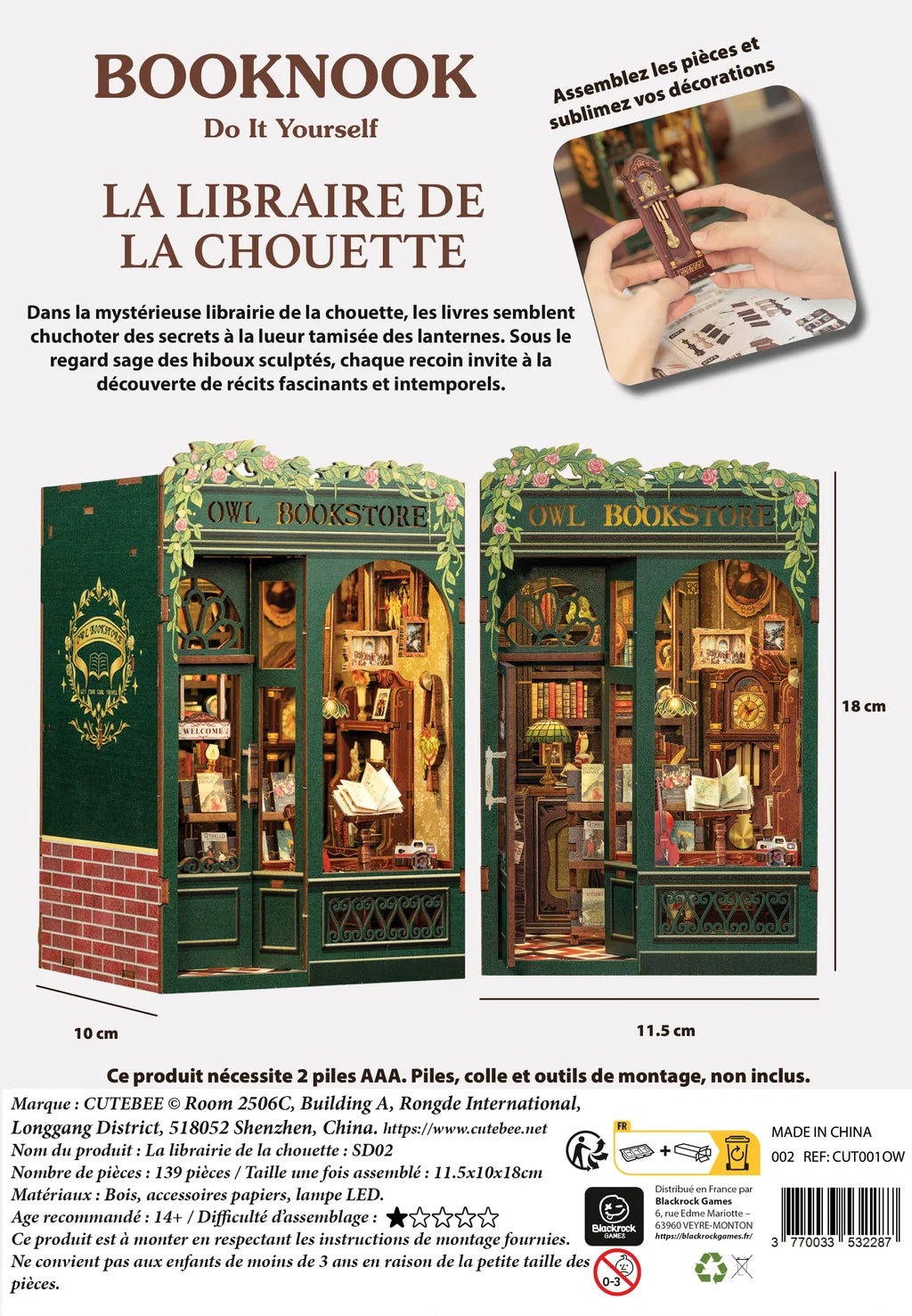 book nook librairie de la chouette diorama