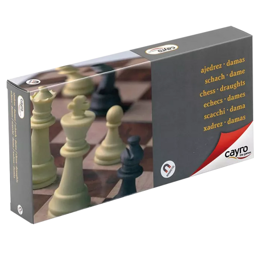 Échecs et Dames Magnétiques 24X24Cm