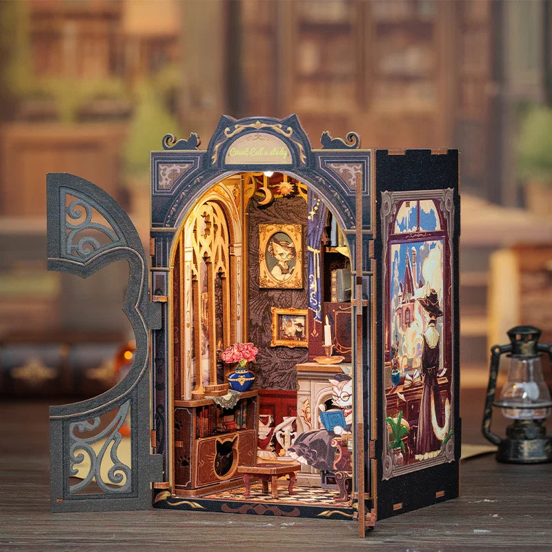 book nook maquette chats