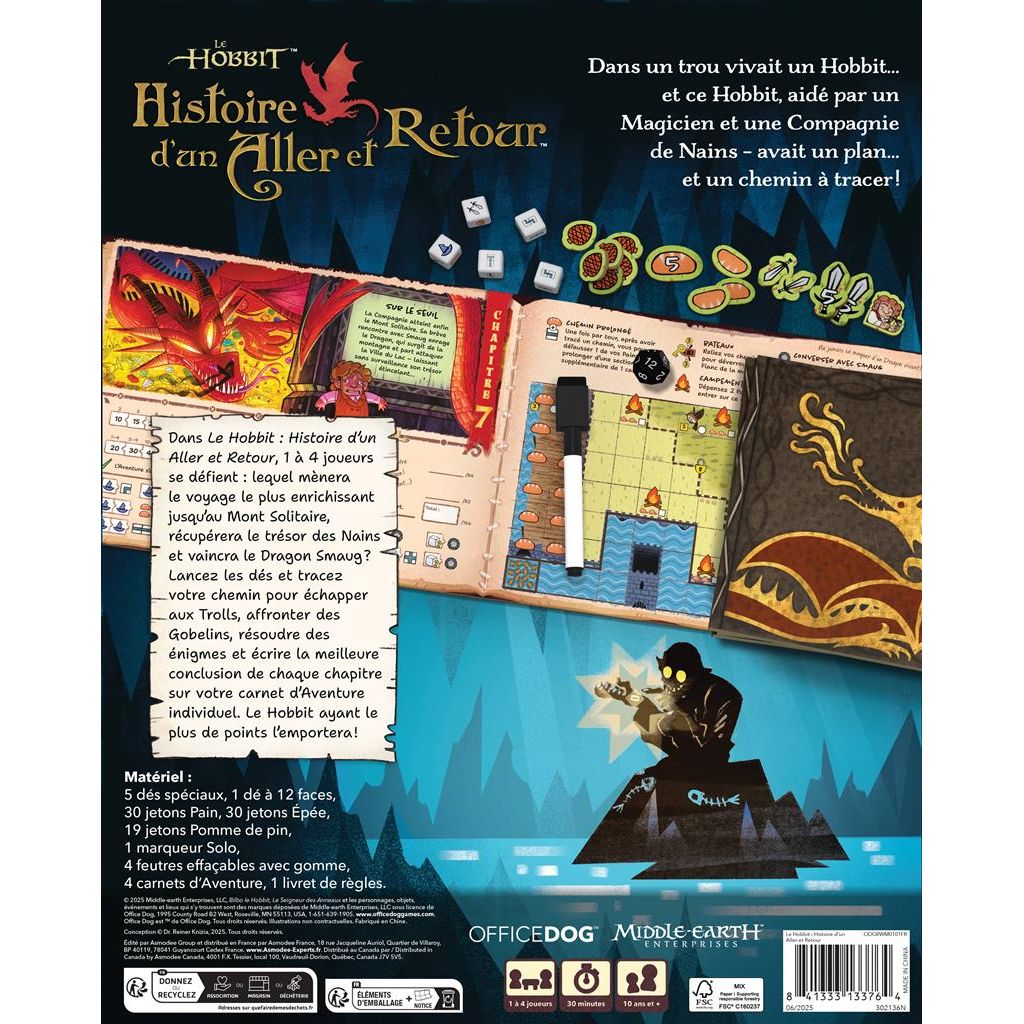 jeu le hobbit histoire d'un aller et retour boite