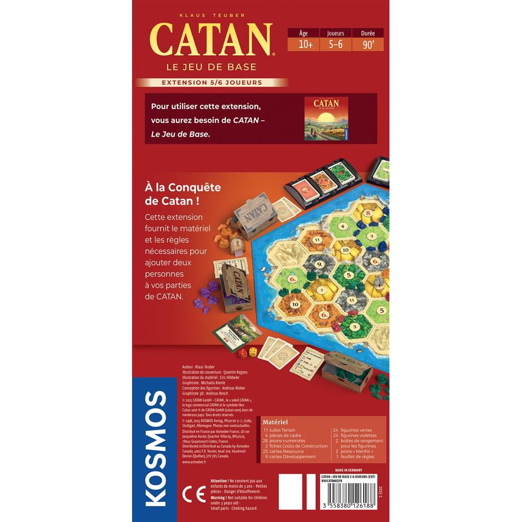 Catan : Jeu de base extension 5/6 joueurs