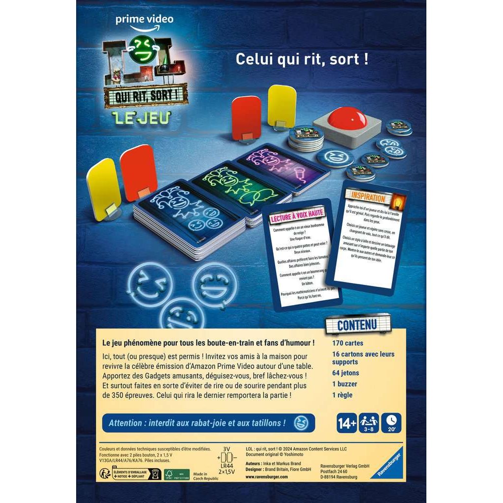 jeu de société lol qui rit sort