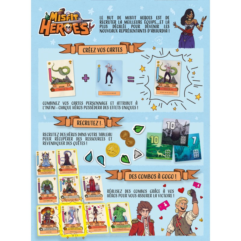 jeu de cartes misfit heroes