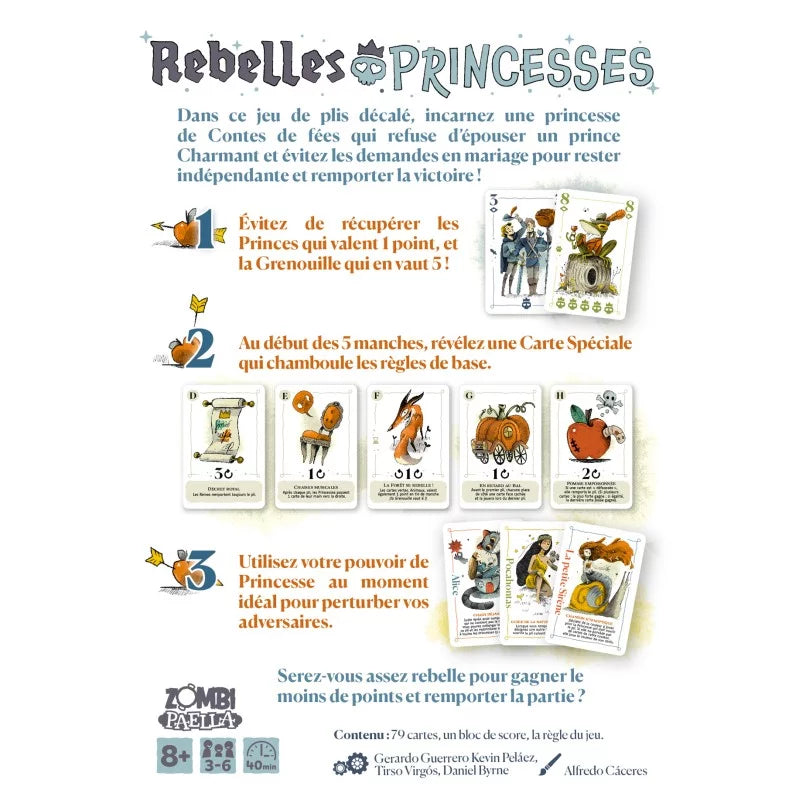 jeu de cartes rebelles princesses