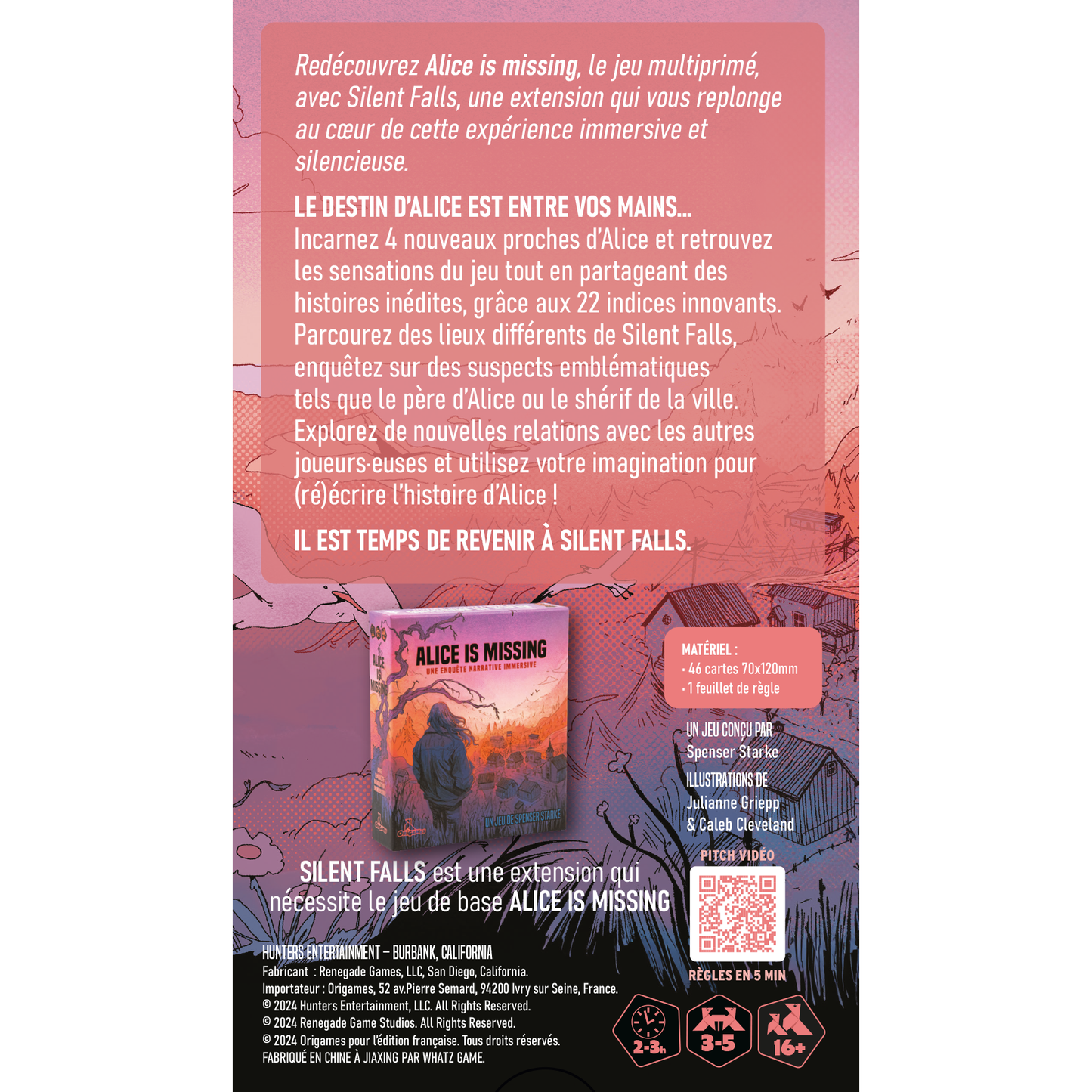 silent falls extension jeu narratif