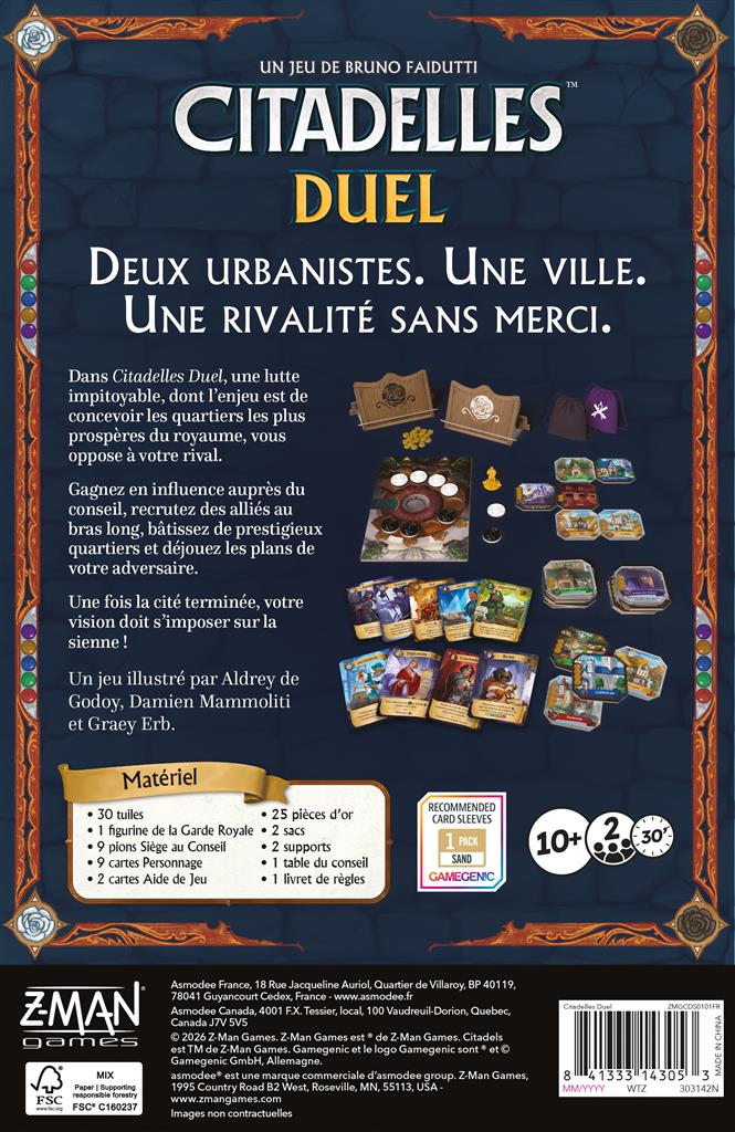jeu de société citadelles duel